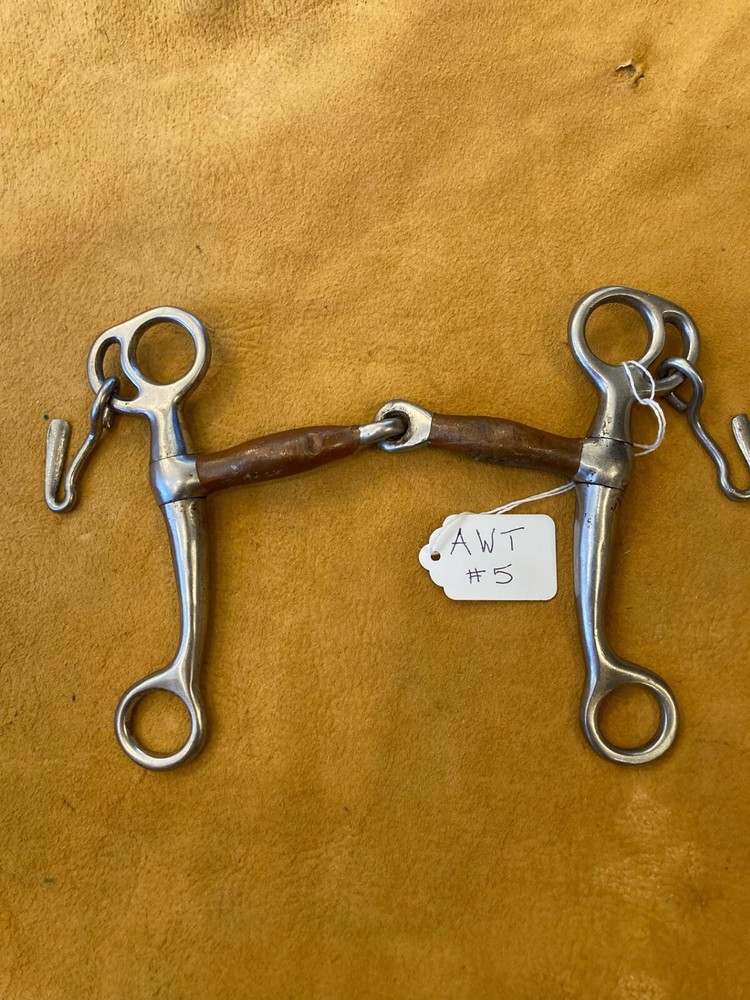 Western Smooth copper mouth snaffle 5"