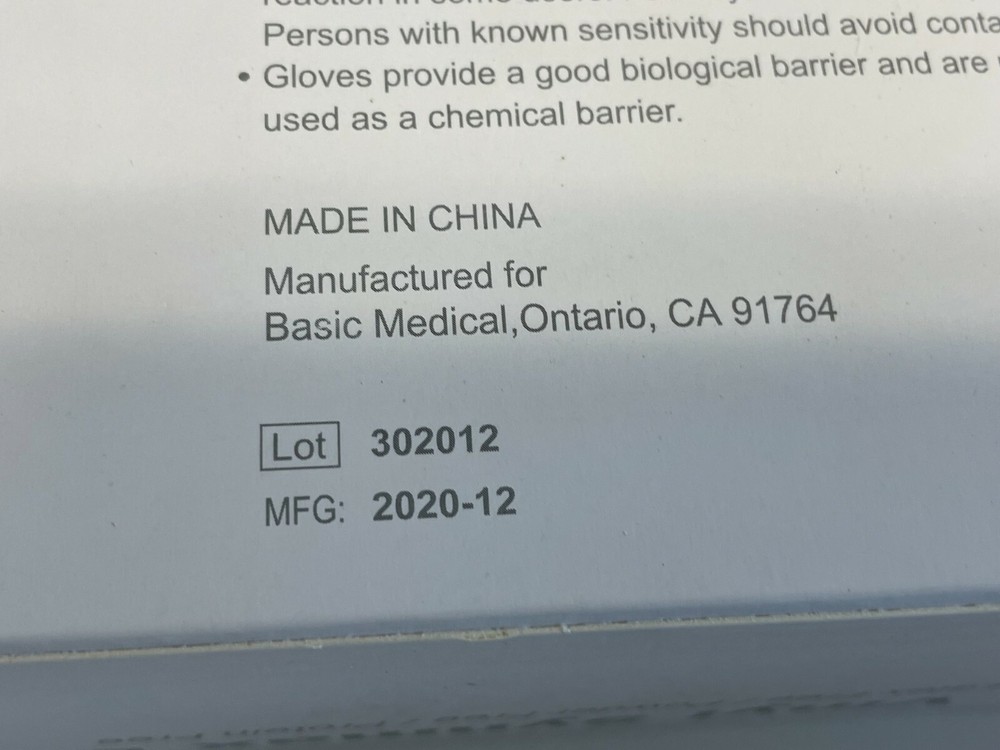 N3: 4 Boxes - 100 each box - Basic Vinyl Synmax Exam Gloves XL BMPF3004