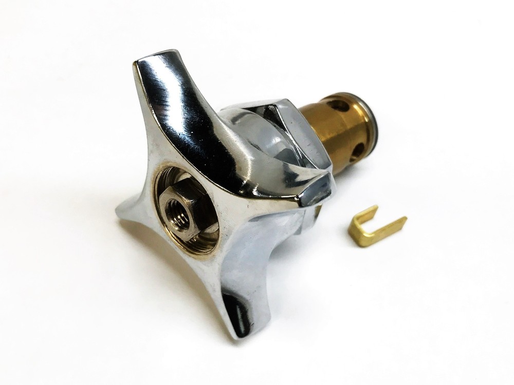 Unbranded Chrome Lab Faucet Handle and Spindle Assembly NOS