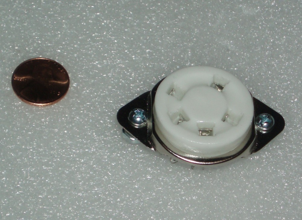 5 PIN PRONGS ceramic socket TOP mounted