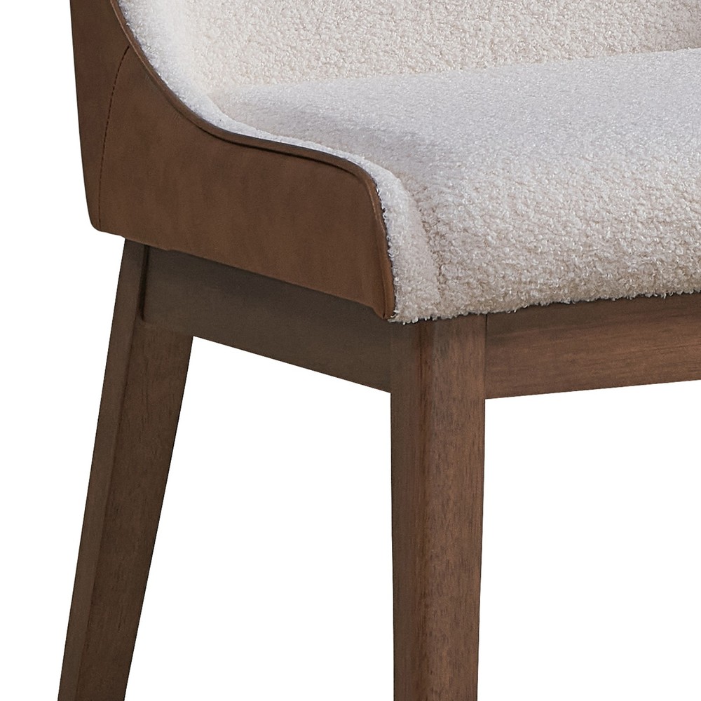 White and Brown Side Chair