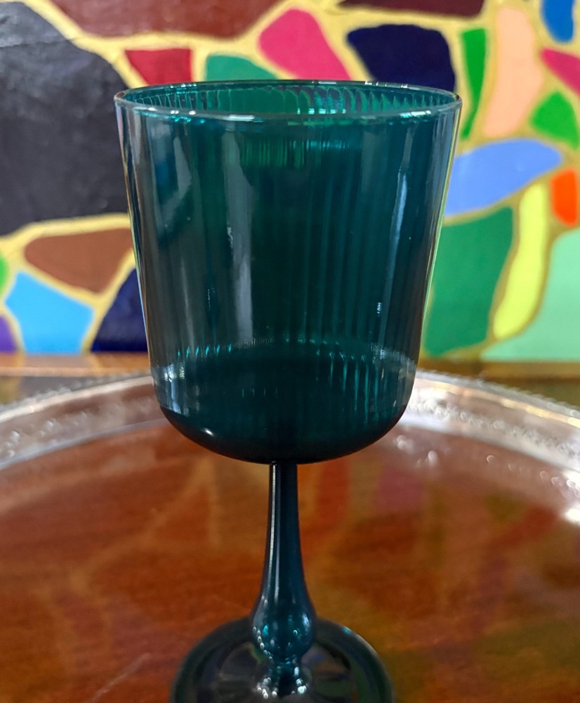 4 Glass Kiddush Cup or Goblets by R+D Lab: Antwerp Blue
