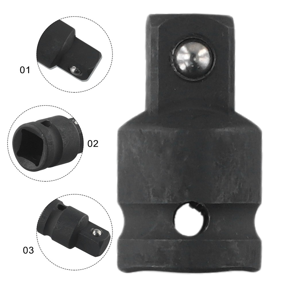 Tool Convertor Adapter 1/2 To 1/2 Adapter Adaptor Black Practical Useful