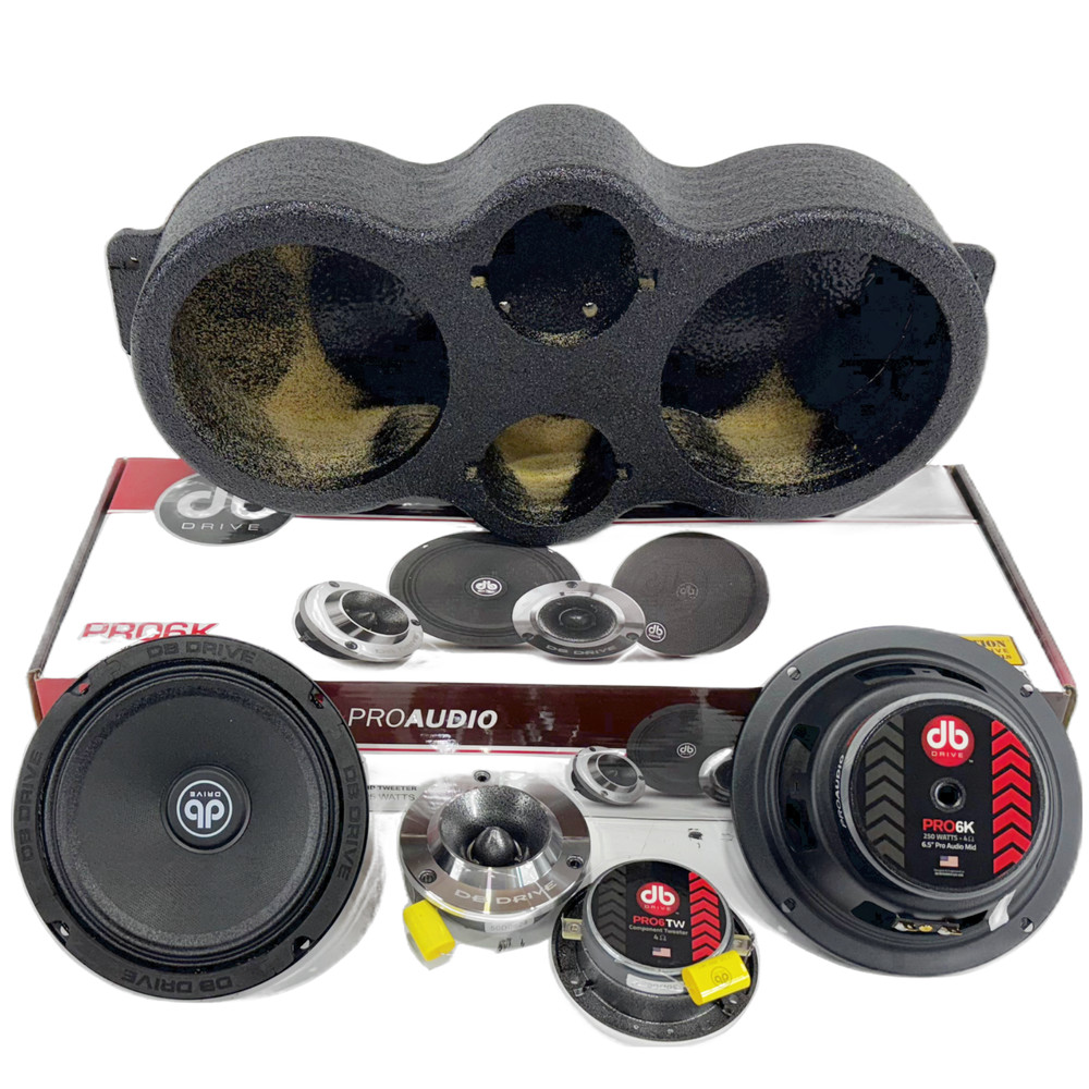 DB Speaker Package Panel 2x6.5 2 X Tweters Speaker Pod Enclousure Box