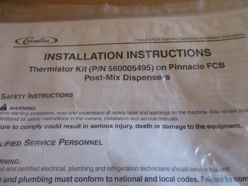*NEW Cornelius 560005495 Thermistor Sensor Kit PCL