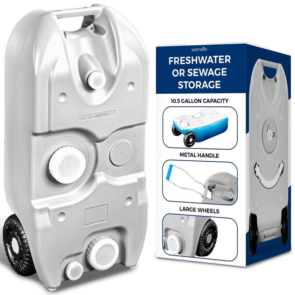 SereneLife 10 Gallon / 40L RV Water Tank – Camper Portable Container