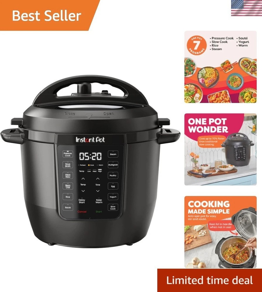 Programmable 6QT Pressure Cooker - Black
