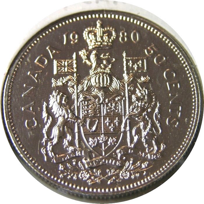 elf Canada 50 Cents 1980 PL  Elizabeth II