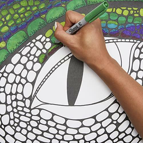 Sharpie 37175PP Permanent Markers, Ultra-Fine Point, Assorted Colors, 12 Pack