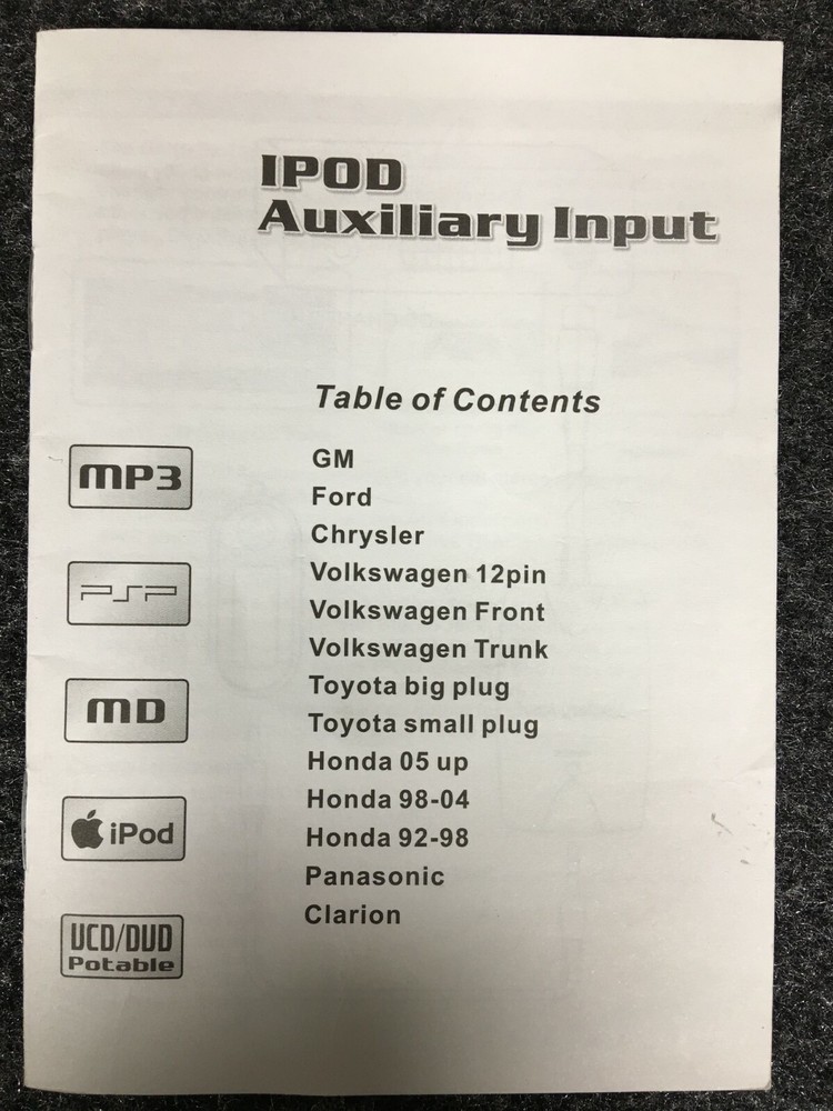 AXXESS AIP-HD02-ID iPOD Auxiliary Input