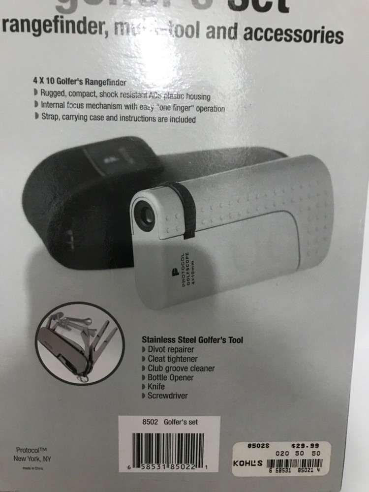 Protocol Golfers Multi Tool Set Rangefinder And Accessories Golfing golf tech