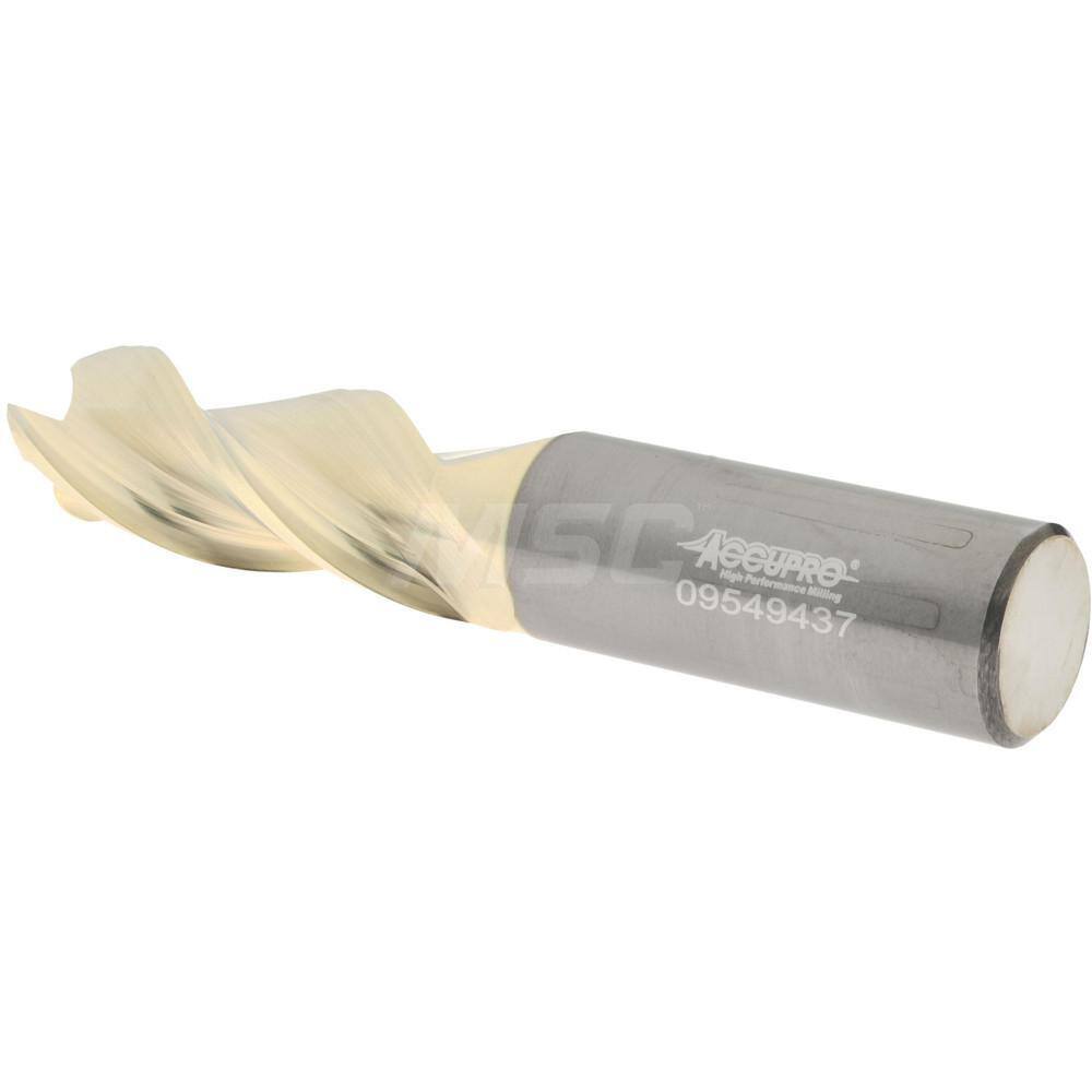 Accupro 5/8" Diam 3 Flute Single End Solid Carbide 0.12" Corner Radius End Mi...