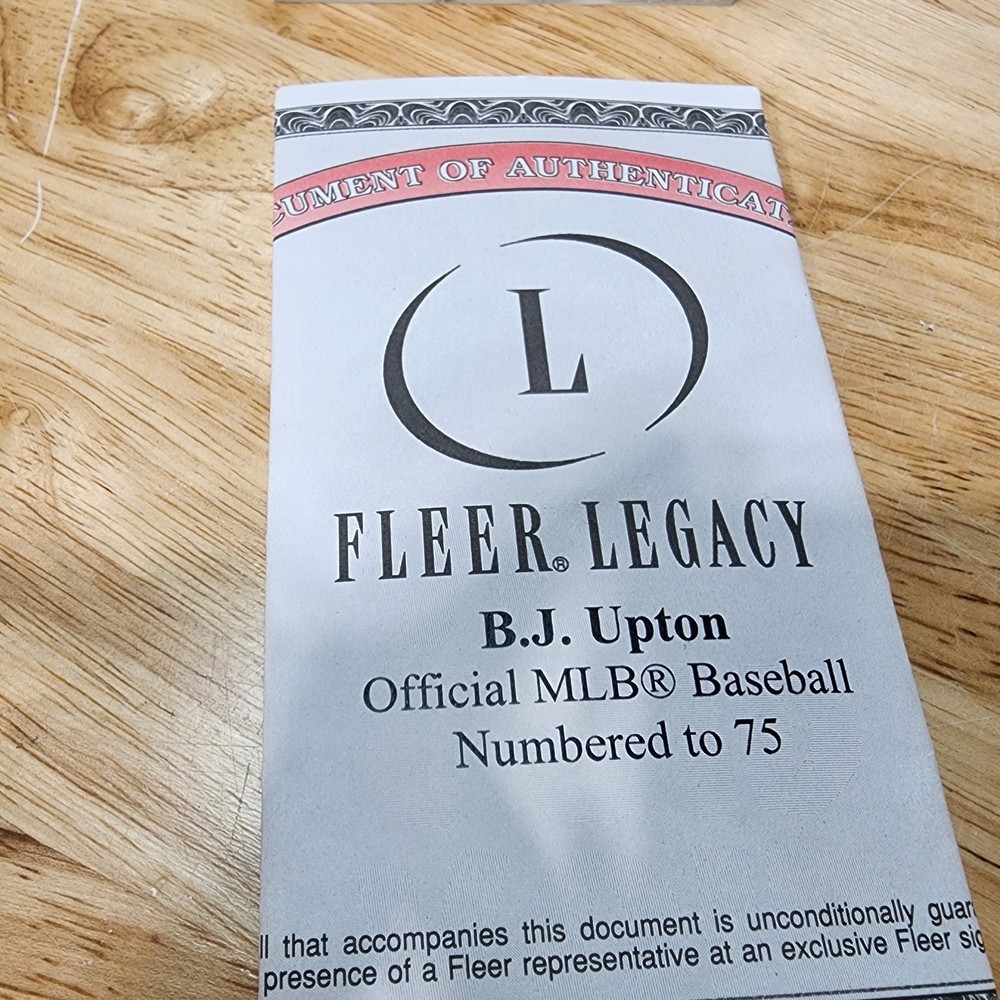 BJ Upton Signed Official Major League Baseball JSA