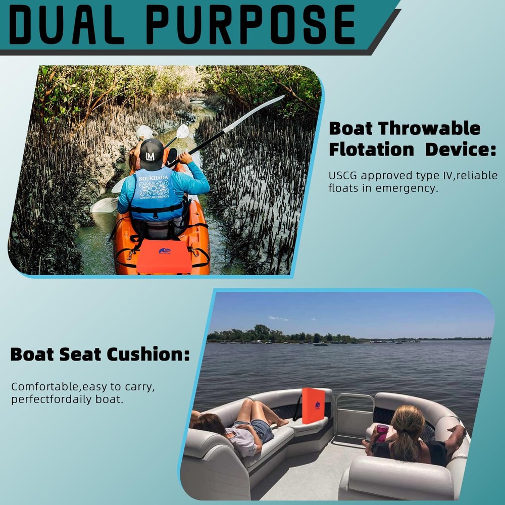 Throwable Flotation Cushion,Foam Flotation Throwable Device,USCG Approved Typ...