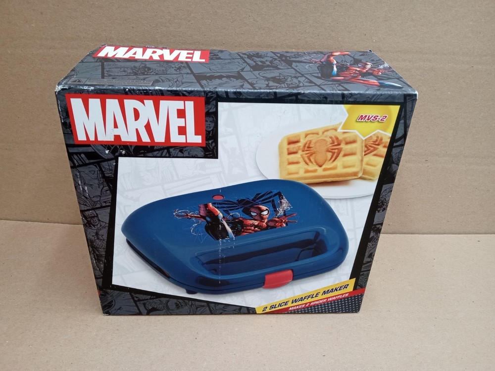 Spider-Man Electric 2 Slice Waffle Maker Marvel Comics Brand New In Box