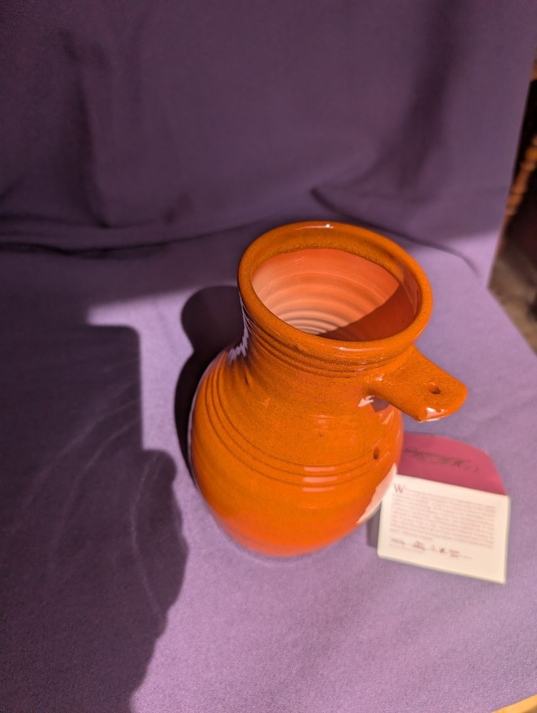 Williamsburg Pottery Redware Bird Bottle Replica – 18th C Style Colonial Decor