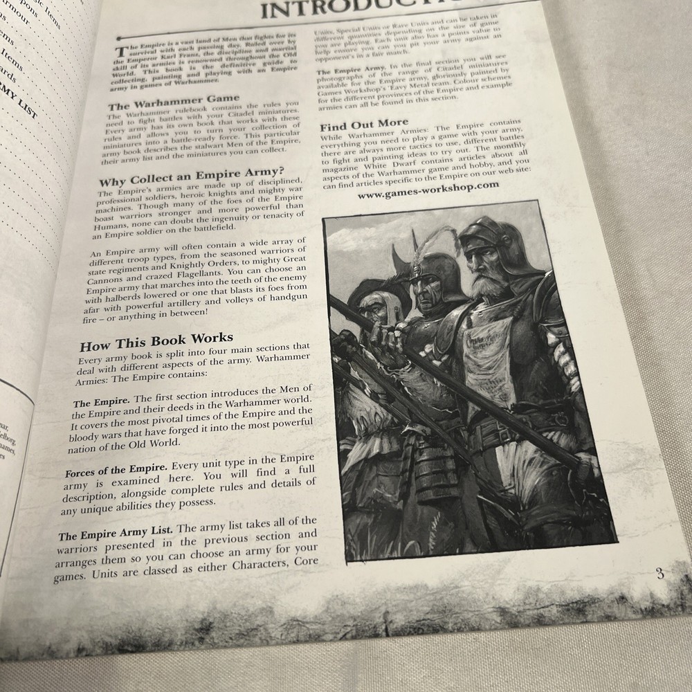 Warhammer The Empire Army Supplement Games Workshop Book