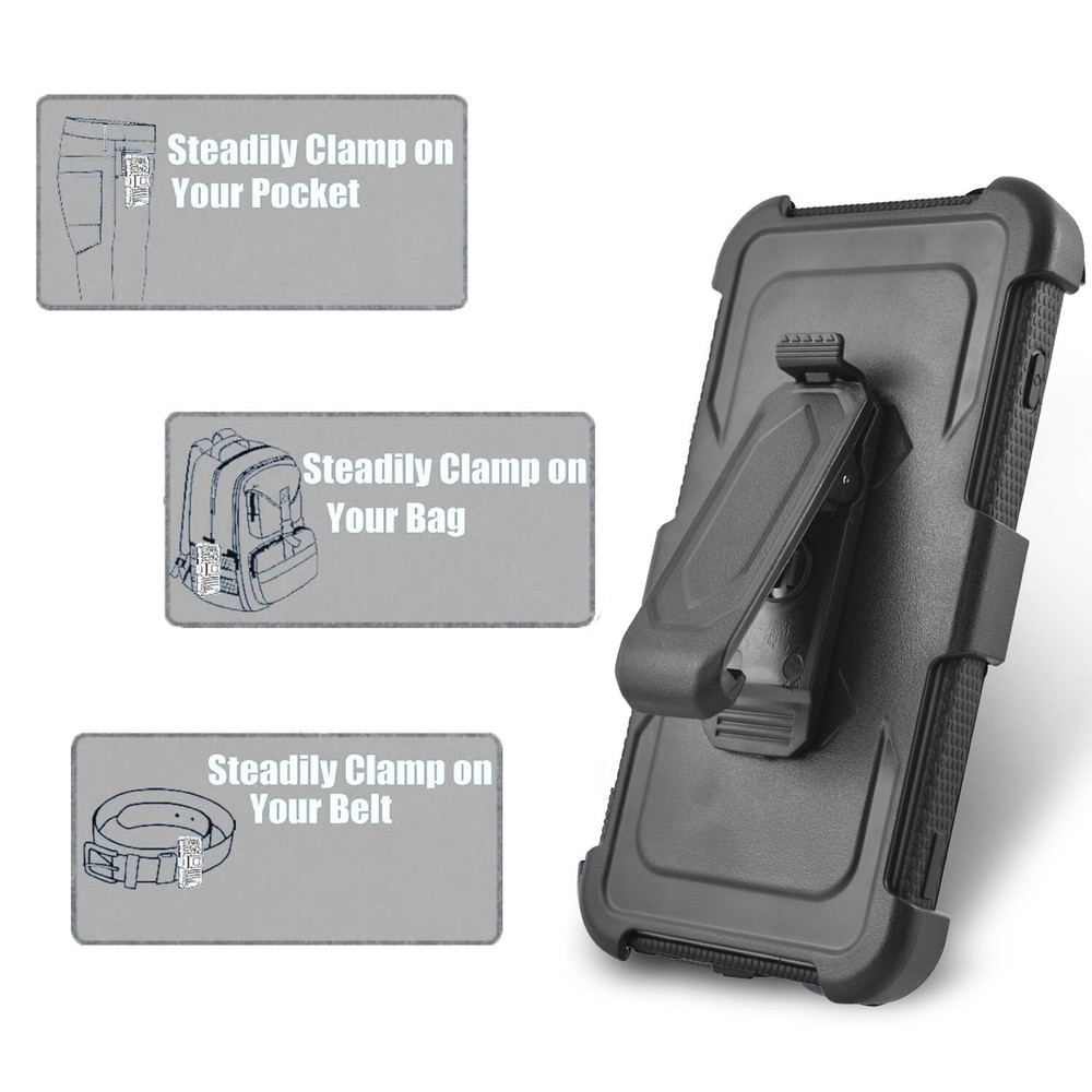 For Samsung Galaxy Note 5 Shockproof Case Belt Clip Tempered Glass Protector