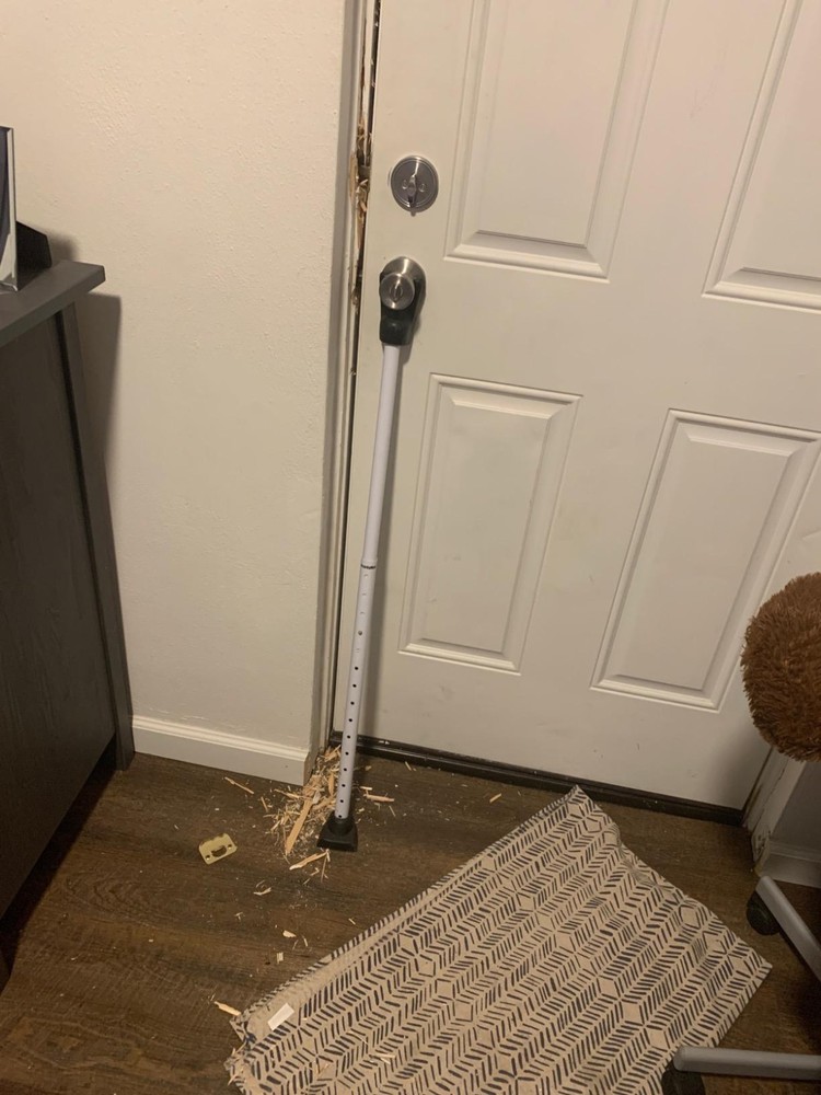 2-Pack Door Security Bar & Sliding Door Lock - Adjustable, Safe & Secure