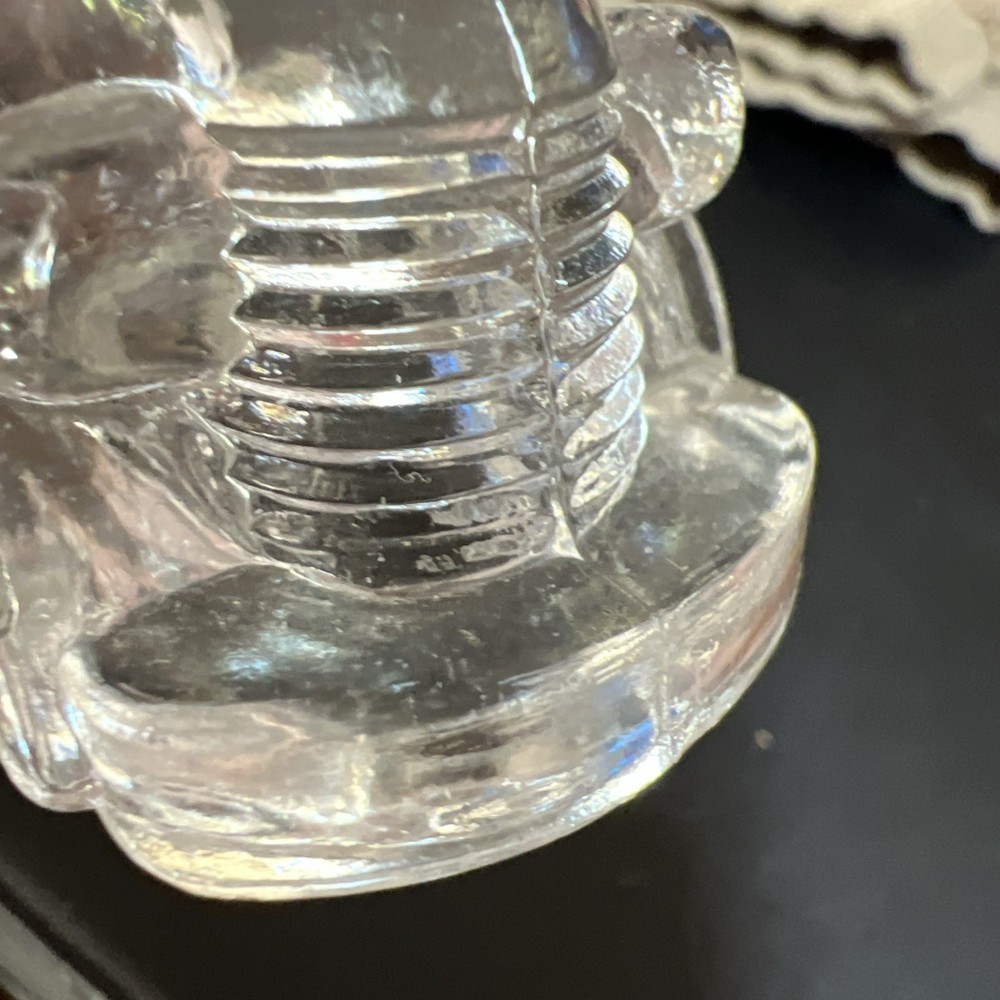 FIRE ENGINE GLASS CANDY CONTAINER ENGINE 1930s VICTORY GLASS