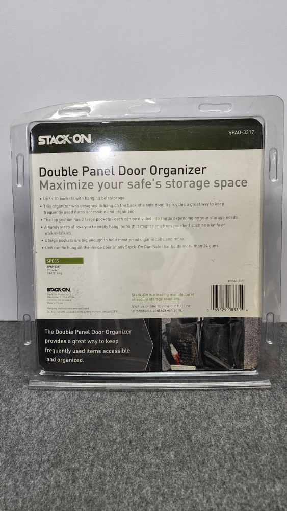 Gun Safe Door Panel Organizer STACK-ON Double Panel Gun Safe door Organizer NEW
