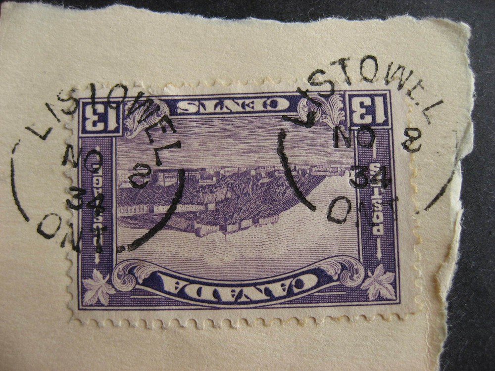 Canada split ring cancels 3 1930s era ON Ontario