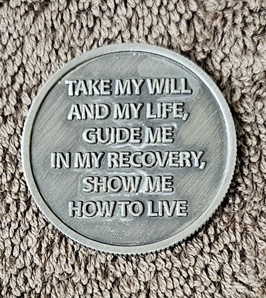Narcotics Anonymous Medallion Custom Engraved with Name/clean Date.