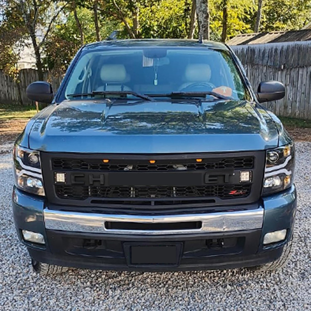 Front Grille Compatible with 2007 2008 2009 2010 2011 2012 2013 Chevy Silverado