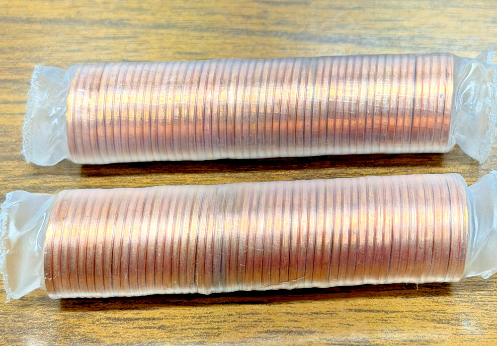2009-D LINCOLN CENT LOG CABIN & STATESMAN BU ROLLS