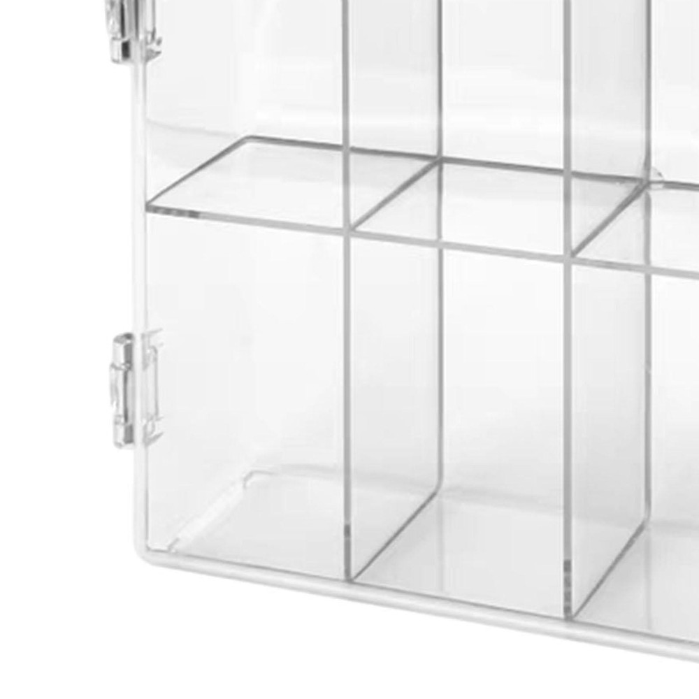 Figures Display Case Clear Display Case Protective Transparent 8 Grid Stand