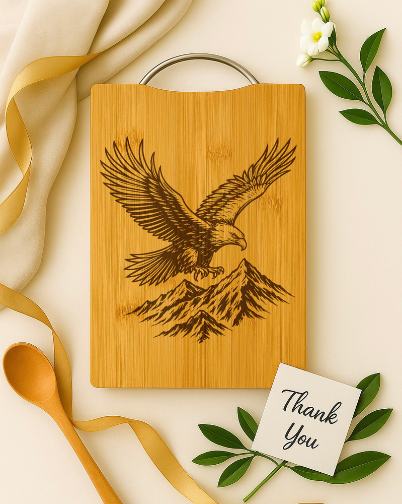 Personalized Eagle Cutting Board, Rustic Woodland Decor, Gift for Nature Lovers