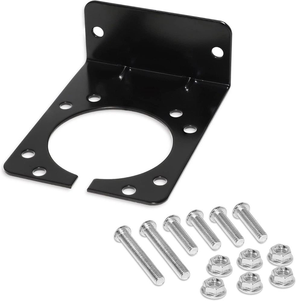 7 Way RV Blade Trailer Socket Mounting Bracket, Metal Mounting Bracket for Gener