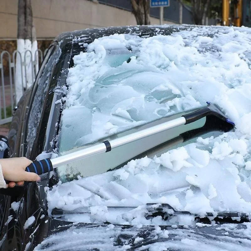 ICE SCRAPER CAR SNOW BRUSH TELESCOPIC ALUMINUM EXTENDABLE BLUE