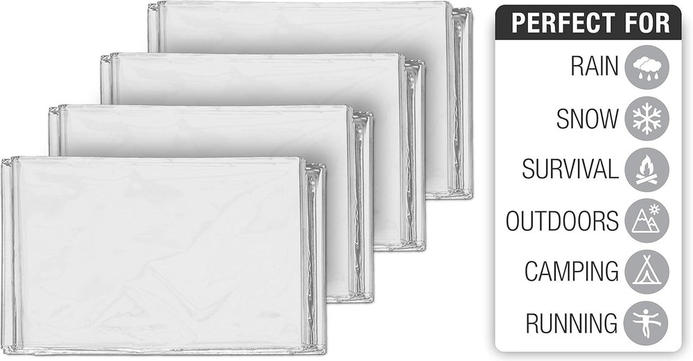 Compact 10 Pack Mylar Emergency Blankets – Durable & Essential Survival Gear