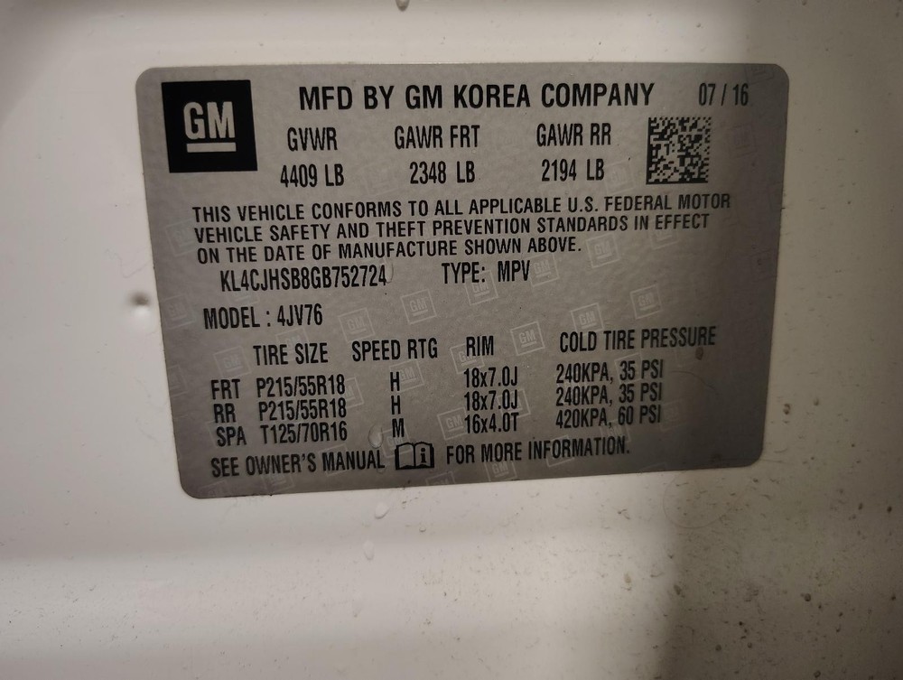 Used Blind Spot Detection System Warning Control Module fits: 2016 Buick Encore