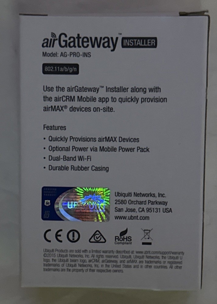Ubiquiti airGateway Installer AG-PRO-INS Network Security Gateway