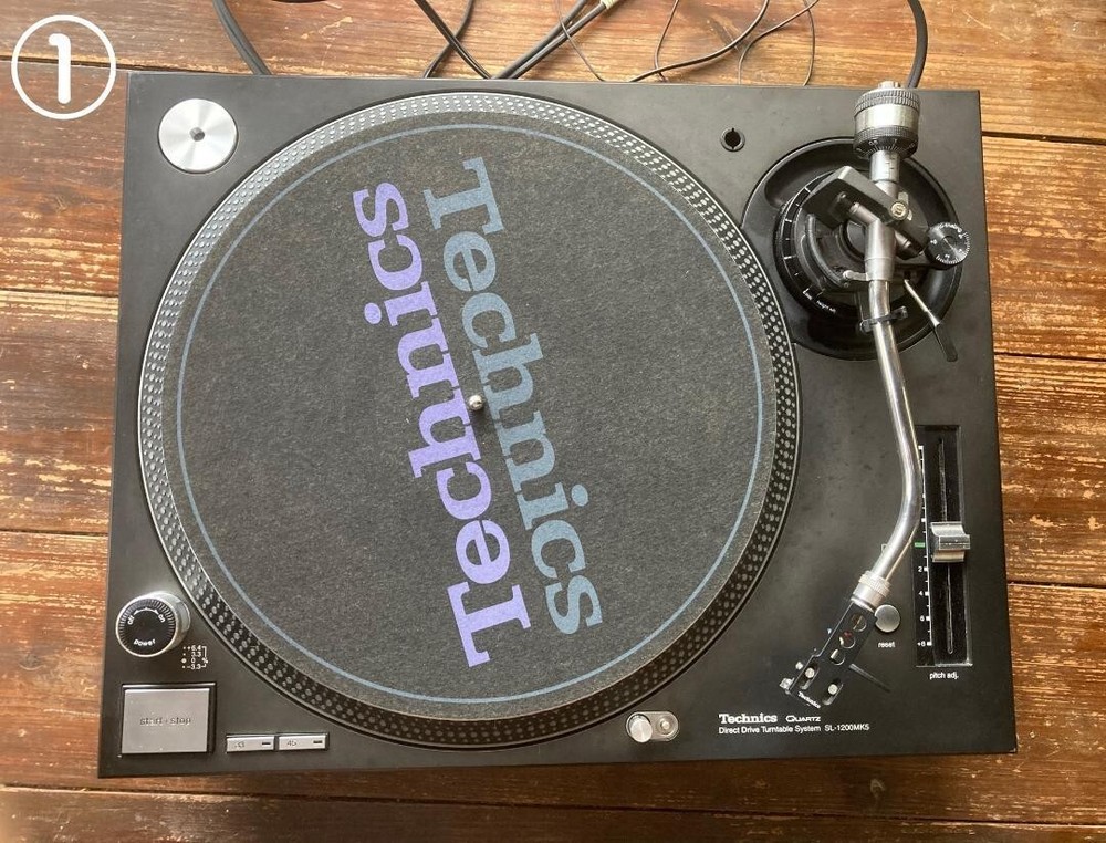 Technics SL1200MK5  2 Turntable Pair Black Dj Direct Player Tested