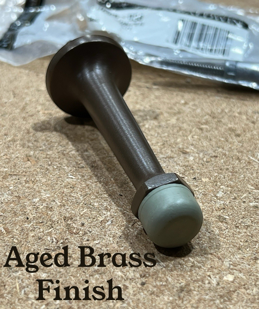 Baldwin 4045-038 Solid Brass 3" Door Stop Aged Brass Finish NOS