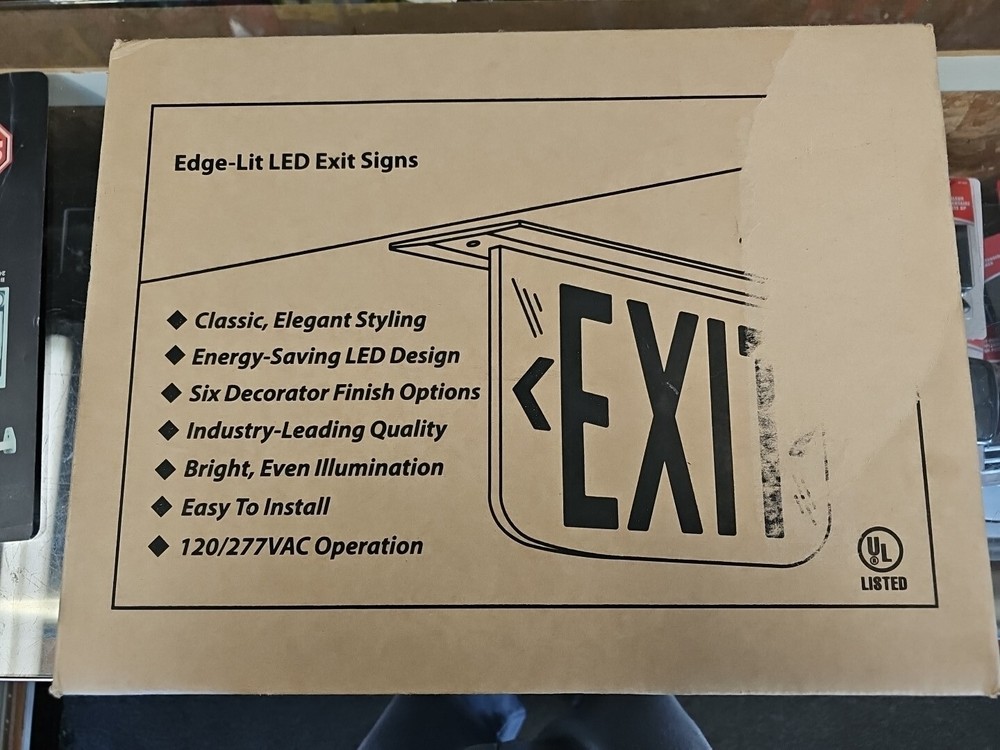 Emergency Edge-lit LED Exit Sign