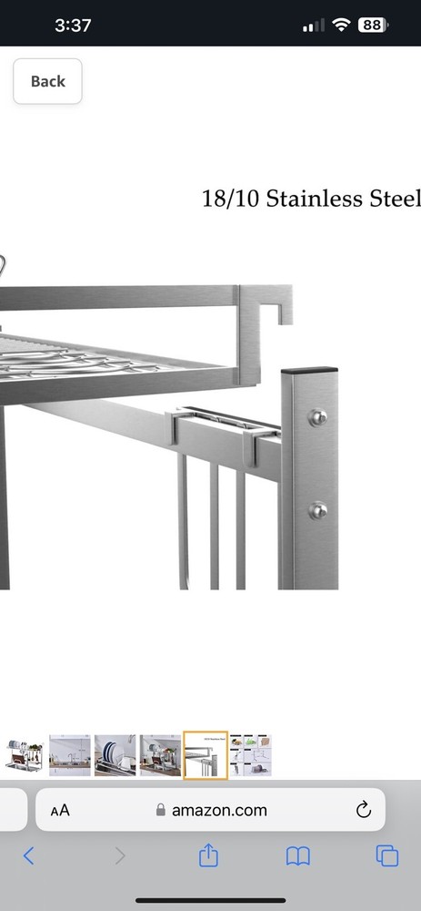 IstBoom expandable over the sink dish drying rack-silver