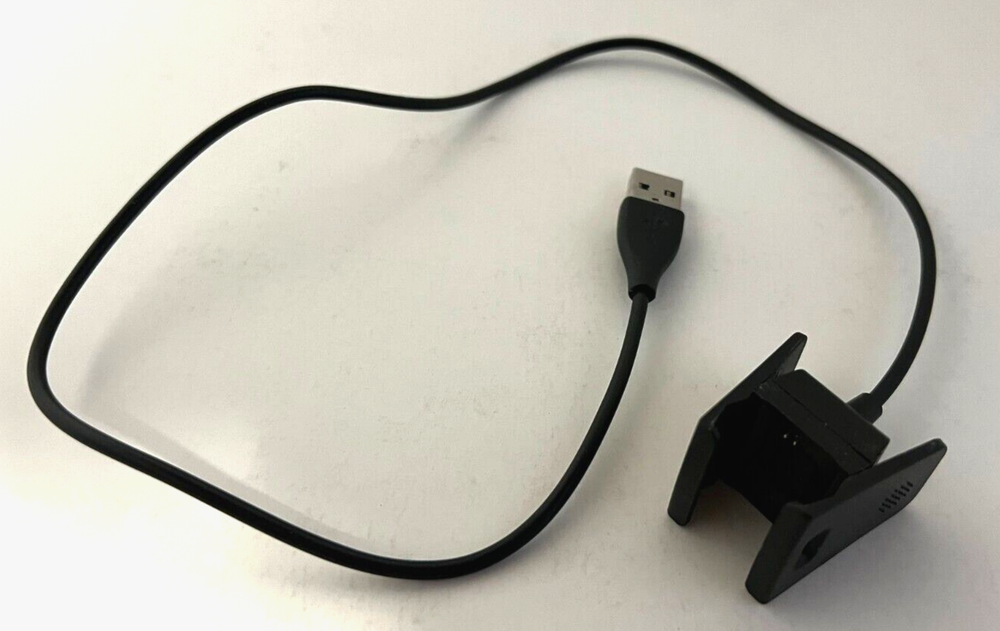 Pre Owned Genuine Fitbit Charge 2 Charger USB Charging Cable Only OEM Black *B2