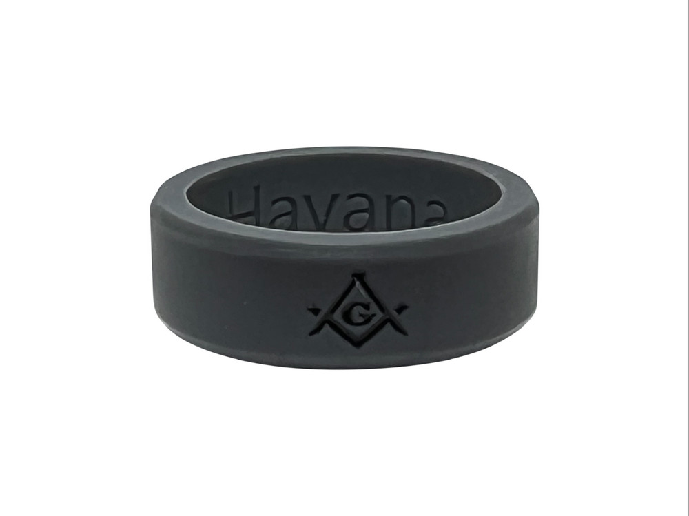 Masonic Ring Silicone Service Pack ( 4 pack backfilled in subdued black/gray)
