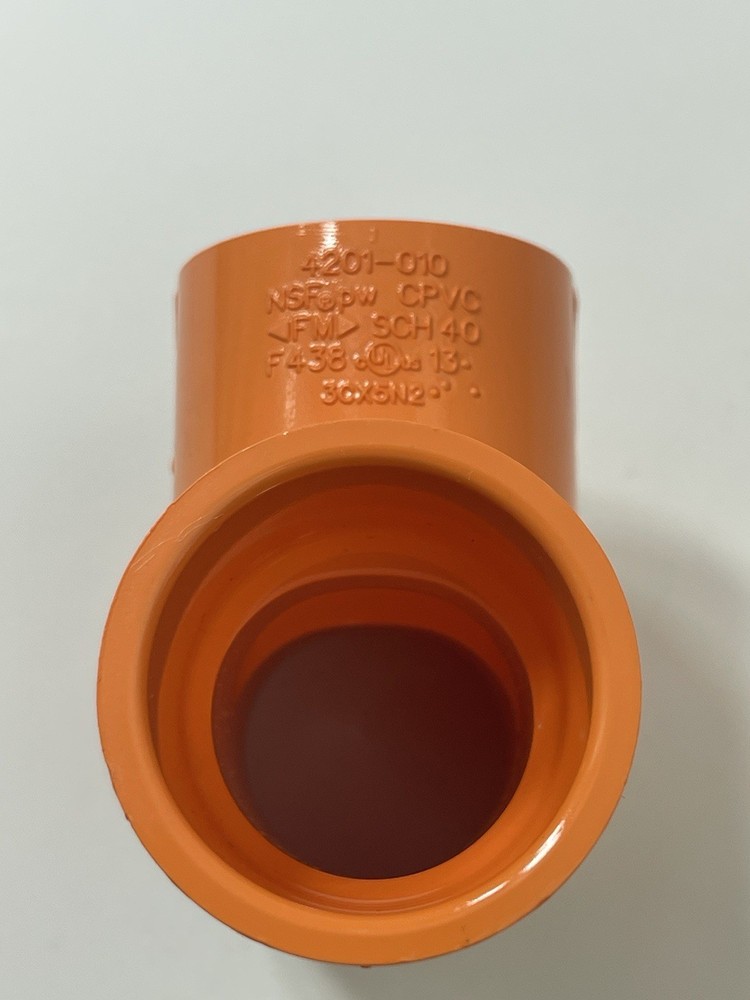 TWO Spears® FlameGuard® 4201-010 Standard Tee 1" Socket, CPVC SCH40