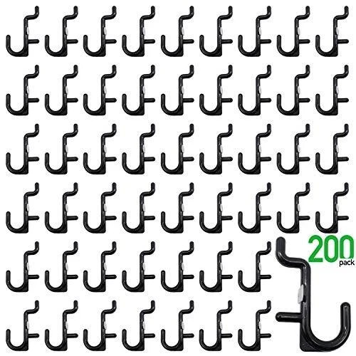 200 Pack Pegboard J Hooks Pegboard Accessories for Jewelry Tools Organizer