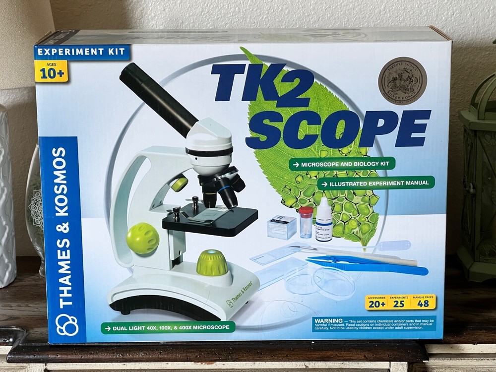TK2 Scope Microscope and Biology Experiment Kit, Kids STEM Activity, New in Box