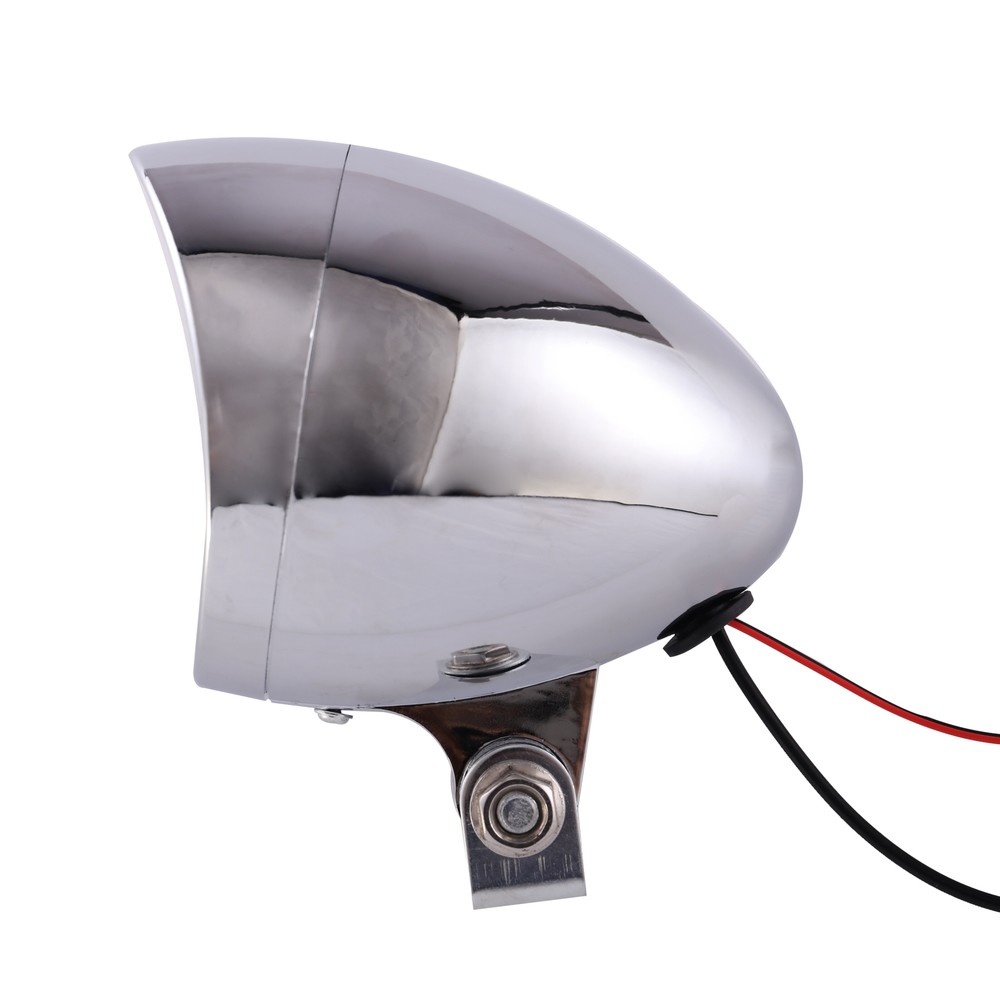 Universal Motorcycle LED Headlight Head Lamp Chrome For Harley Chopper Custom