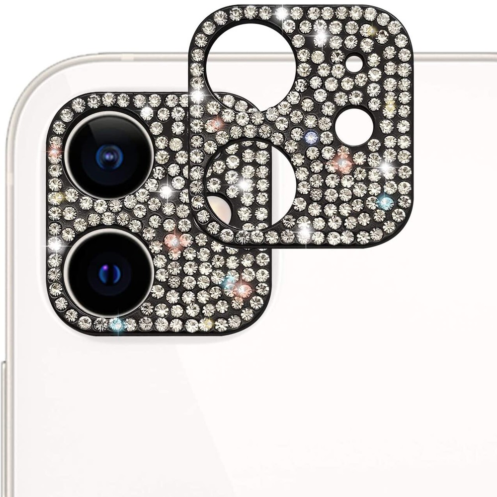 For iPhone 15 14 Plus 13 12 Pro Max Bling Diamond Camera Lens Screen Protector