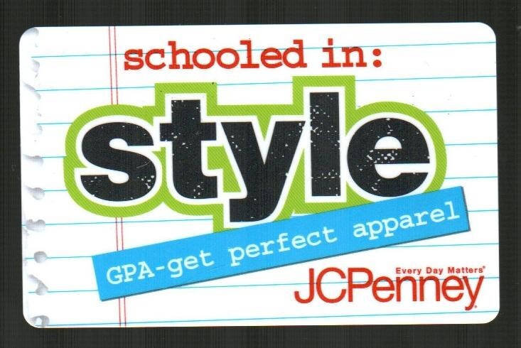 JCPENNEY Schooled in Style ( 2009 ) Gift Card ( $0 )