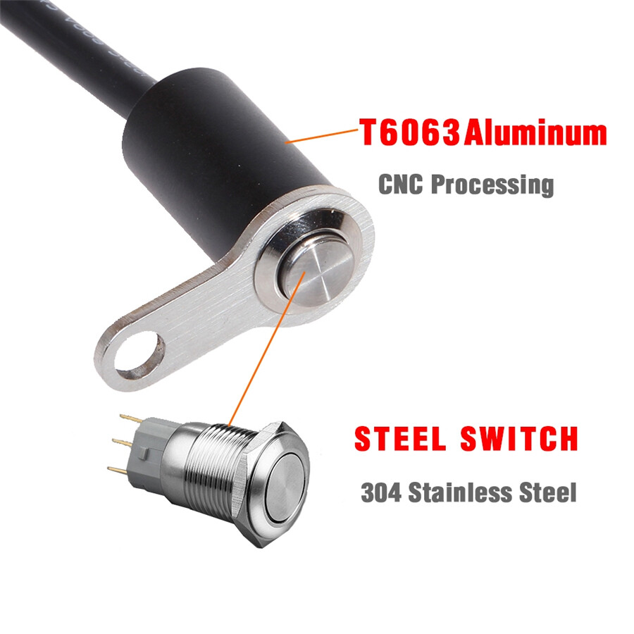 CNC IP65 Motorcycle Handlebar Switch Engine Start Kill Self-return Reset Button
