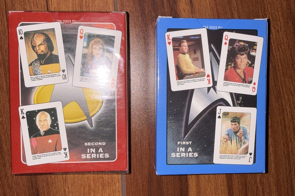 New 2 Pack Star Trek Original Next Generation Playing Cards USA Earth 2003